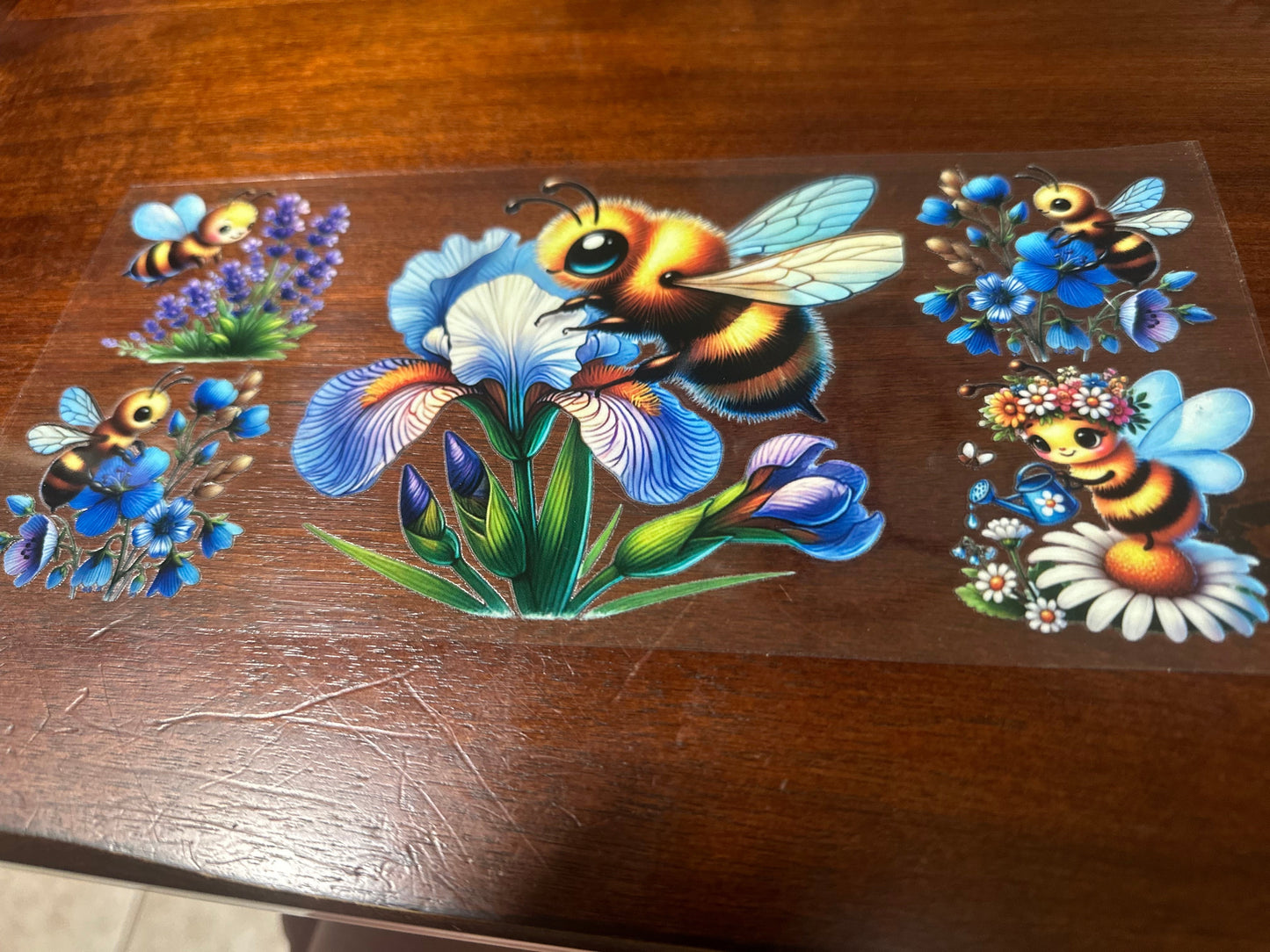 Bee with flowers