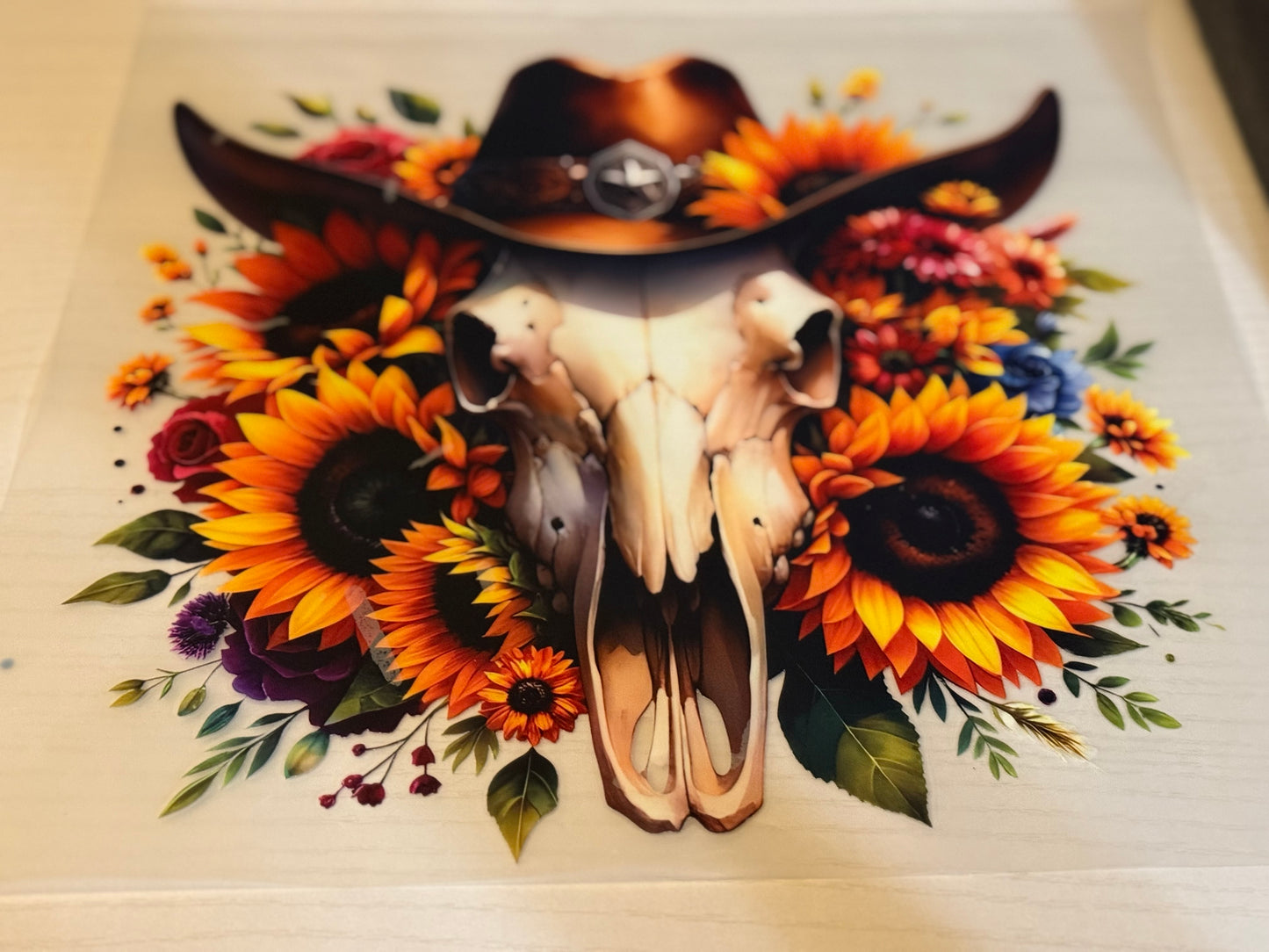 Flowers and a skull