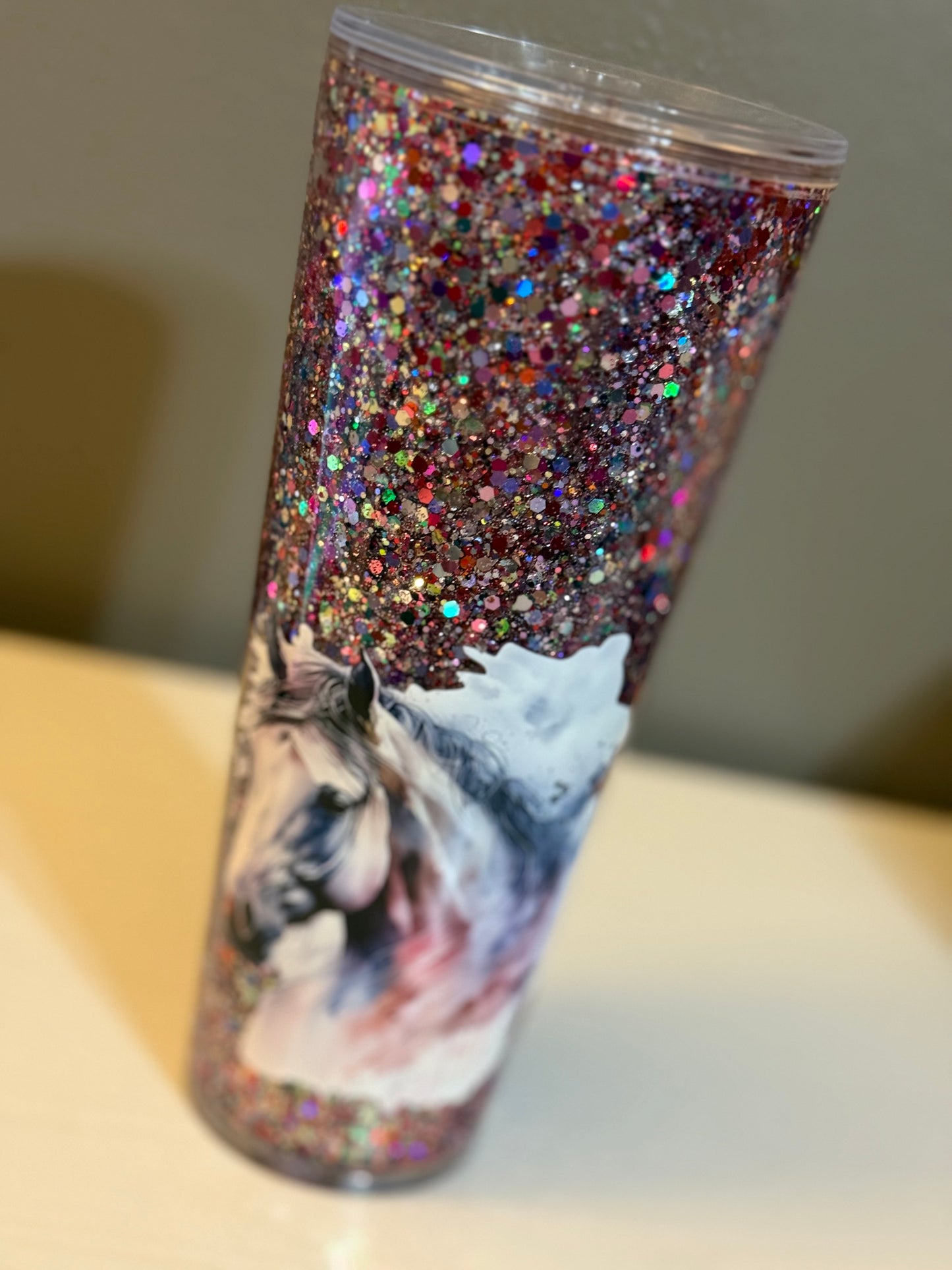 24oz Acrylic Snow Globe Cup