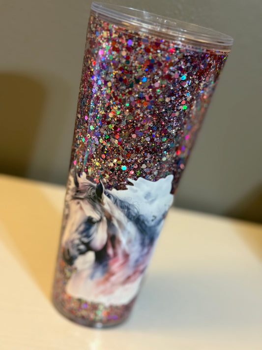 24oz Acrylic Snow Globe Cup