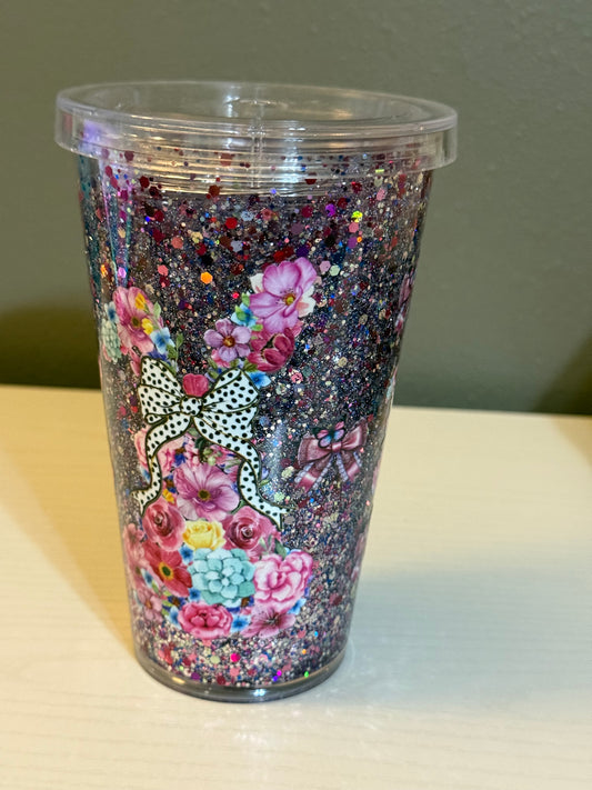 16oz Acrylic Snow Globe Cup