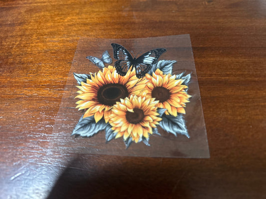 Butterfly and sunflower