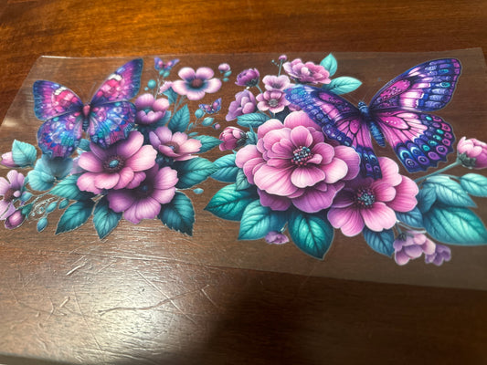 Flower and butterflies