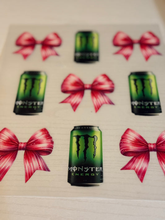Bows and monster energy drink