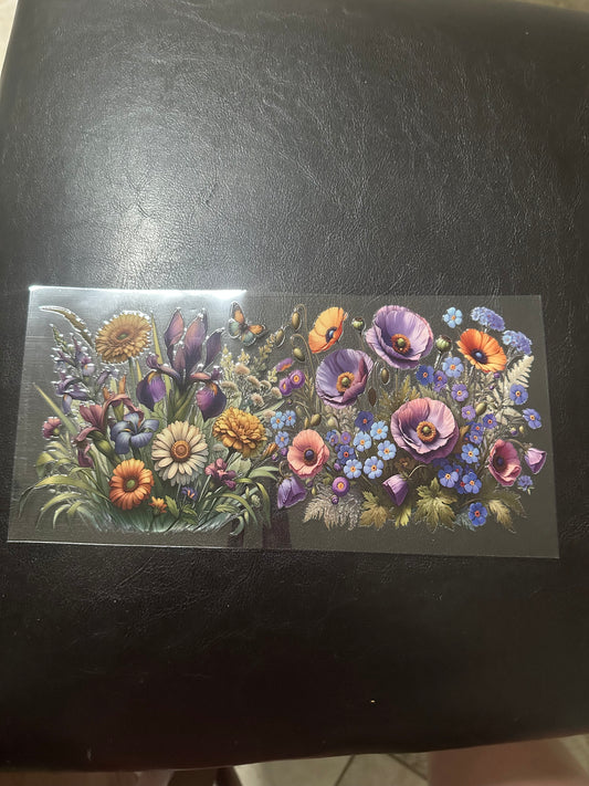 Purple and blue daisies