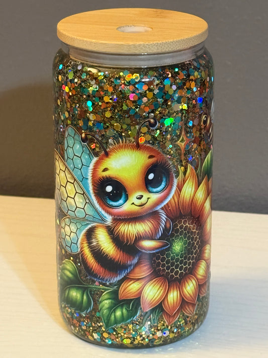 Bee 16oz glass